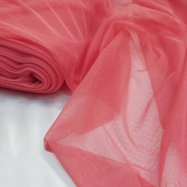 Фатин стрейч коралловый цвет