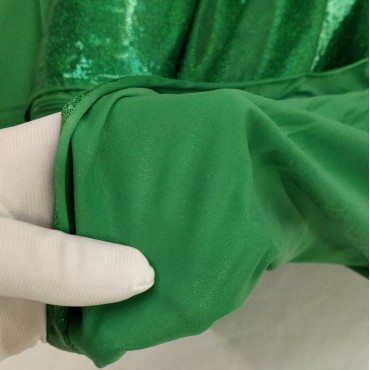 Трикотаж голограмма зеленая пыль