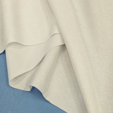 Трикотаж люрекс лунный свет белый