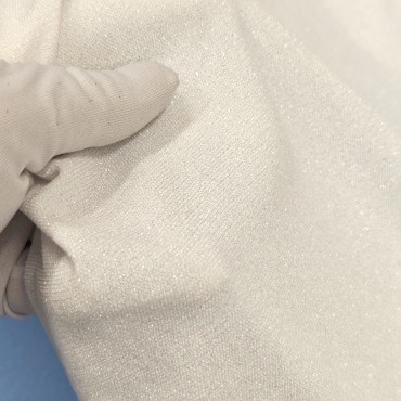 Трикотаж люрекс лунный свет белый