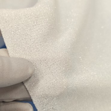 Трикотаж люрекс лунный свет белый