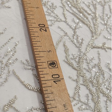 Кружевное полотно расшитое бисером ОСТАТОК 1,40м