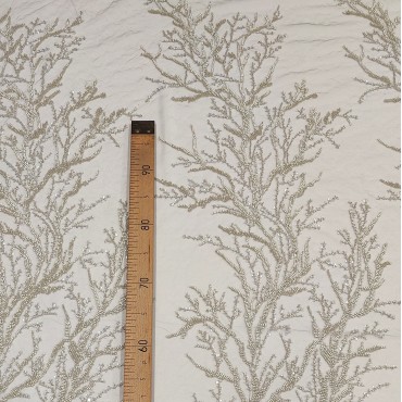 Кружевное полотно расшитое бисером ОСТАТОК 1,40м