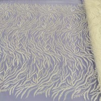 Кружевное полотно расшитое бисером и пайетками