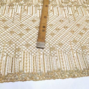 Кружевное полотно золотой цвет