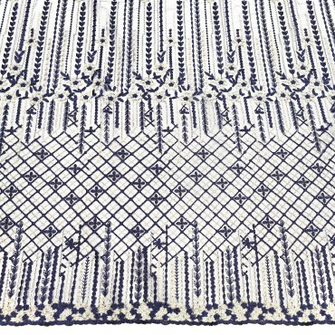 Кружевное полотно темно синий цвет