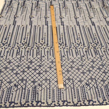 Кружевное полотно темно синий цвет