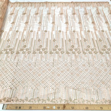 Кружевное полотно персиковый цвет