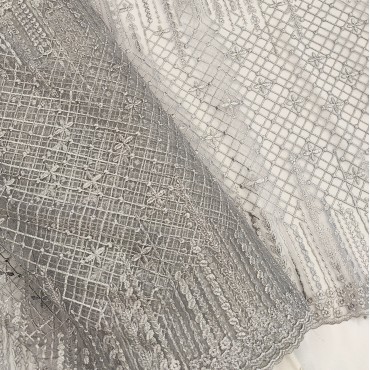Кружевное полотно серебряный цвет
