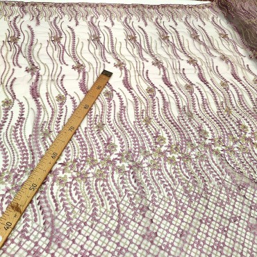 Кружевное полотно сиреневый цвет