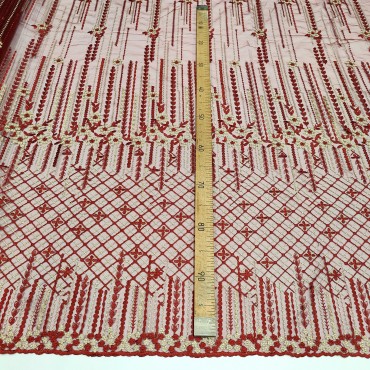 Кружевное полотно винный цвет