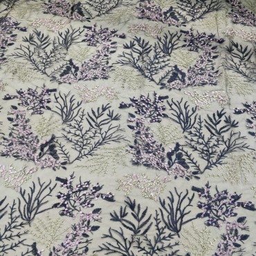 Кружевное полотно ажурные веточки