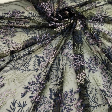 Кружевное полотно ажурные веточки