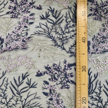 Кружевное полотно ажурные веточки