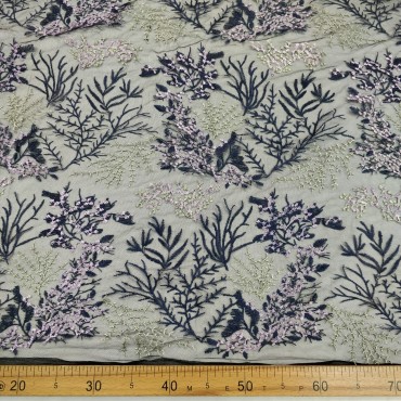 Кружевное полотно ажурные веточки