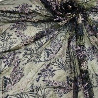 Кружевное полотно ажурные веточки