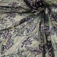 Кружевное полотно ажурные веточки