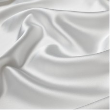 Вискозный атлас стрейч костюмно-плательный Vella белого цвета