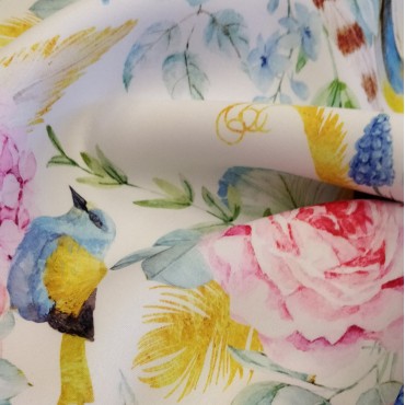 Неопрен с цветочным принтом Пионы