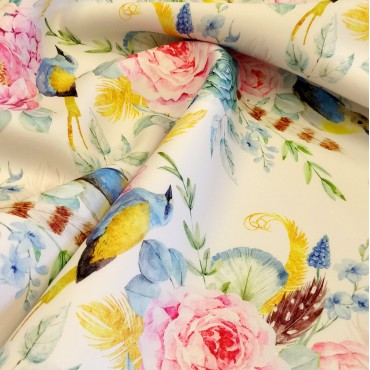 Неопрен с цветочным принтом Пионы