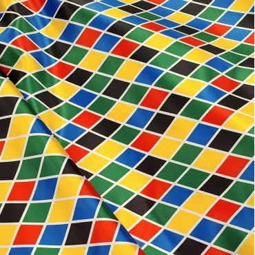 Атлас Дюпон с принтом Арлекин