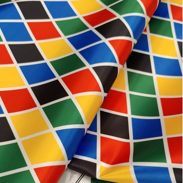 Атлас Дюпон с принтом Арлекин