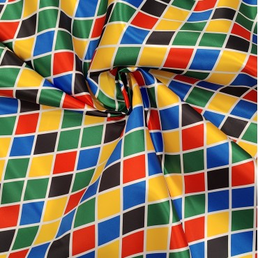 Атлас Дюпон с принтом Арлекин