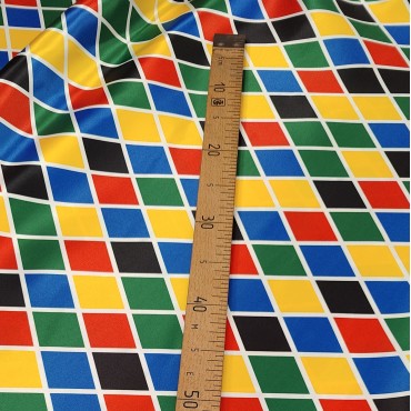 Атлас Дюпон с принтом Арлекин