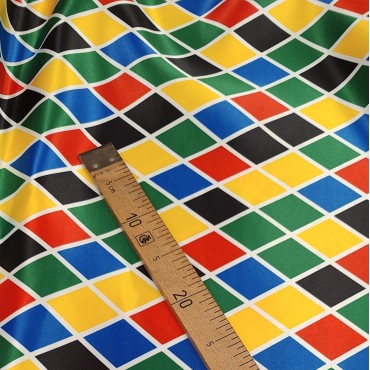 Атлас Дюпон с принтом Арлекин