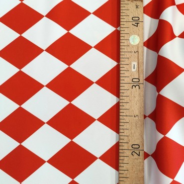 Атлас Дюпон с красно белыми ромбами