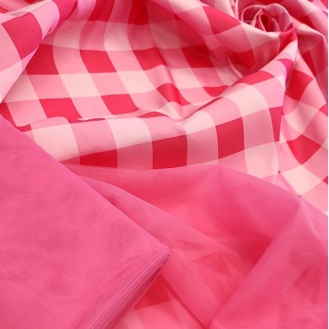 Атлас матовый Абрахам клетка в стиле Барбикор