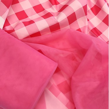 Атлас матовый Абрахам клетка в стиле Барбикор