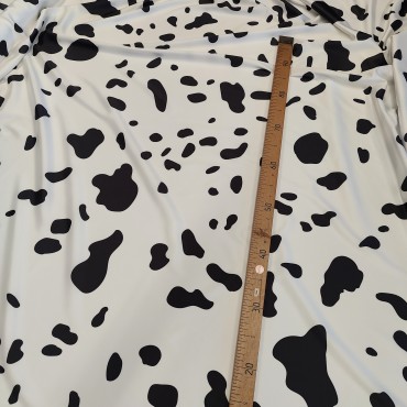 Атлас стрейч Linda с пятнистым принтом