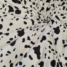 Атлас стрейч Linda с пятнистым принтом