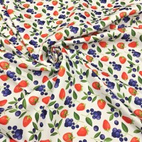 Армани шелк стрейч с принтом клубника с черникой