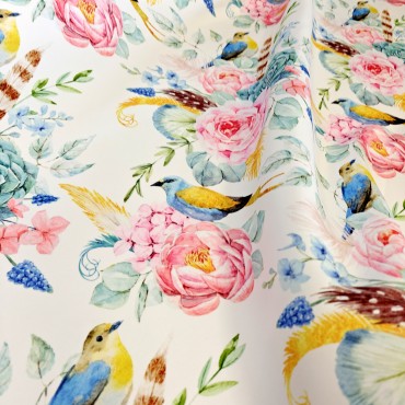 Неопрен с цветочным принтом Пионы