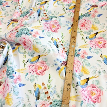 Неопрен с цветочным принтом Пионы