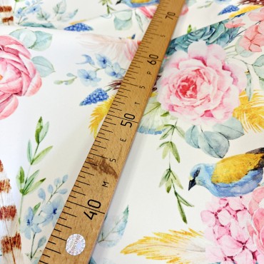 Неопрен с цветочным принтом Пионы