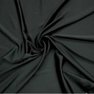 Атлас стрейч матовый Linda - цвет черный 25