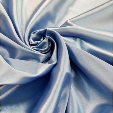 Атлас стрейч голубой цвет