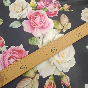 Плотный стрейч атлас Amerikan saten likra с красивыми Розами