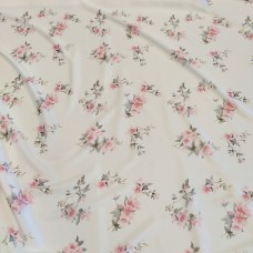 Плотный стрейч атлас Amerikan saten likra с принтом розочки