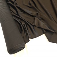 Вискозный атлас стрейч костюмно-плательный Vella черный цвет