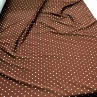 Армани шелк стрейч коричневый в мелкий горошек