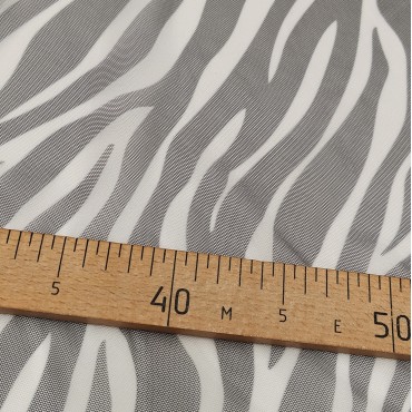 Сетка стрейч с принтом Зебра