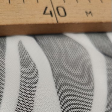 Сетка стрейч с принтом Зебра