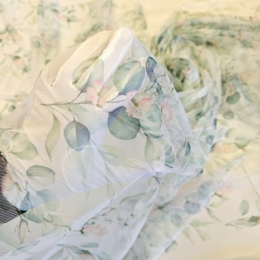 Сетка стрейч с цветочным принтом розы