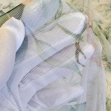 Сетка стрейч с цветочным принтом розы