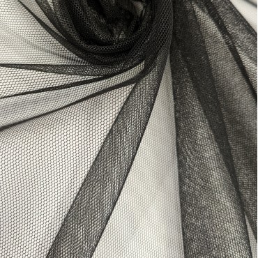 Фатин стрейч черный цвет