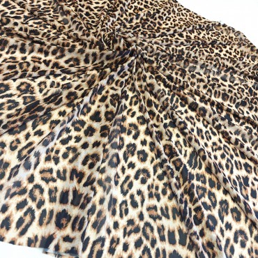 Сетка стрейч бельевая гимнастическая леопардовая